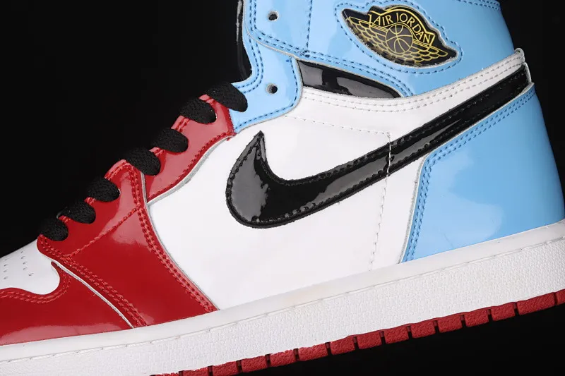 All categories Air Jordan Jordan series basketball shoes Air Jordan 1 High Air Jordan 1 "Fearless" AJ1 Joe 1 high top red and blue patent leather CK5666-100